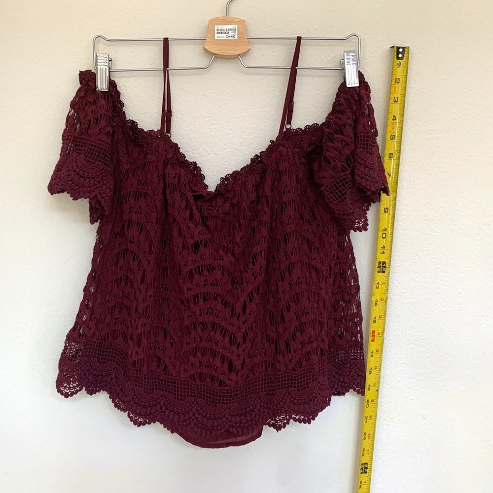 Francesca’s Off the Shoulder Lace Top